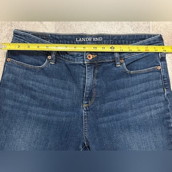 Lands End Women's Fit 2 Cotton Stretch Bootcut Jeans, Size 14 - Picture 7 of 10